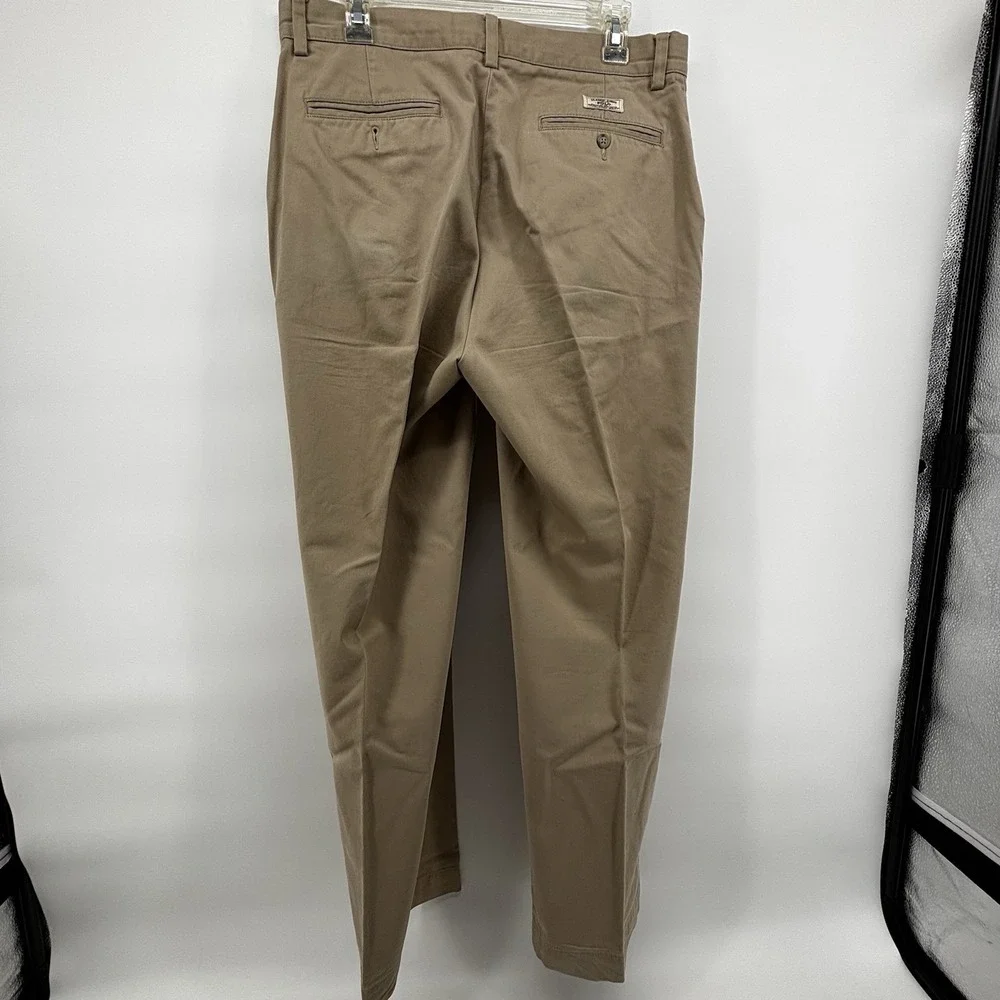 Polo Ralph‎ Lauren Pants Mens 33x32 Khaki Beige Chino Straight Leg Pleated Front